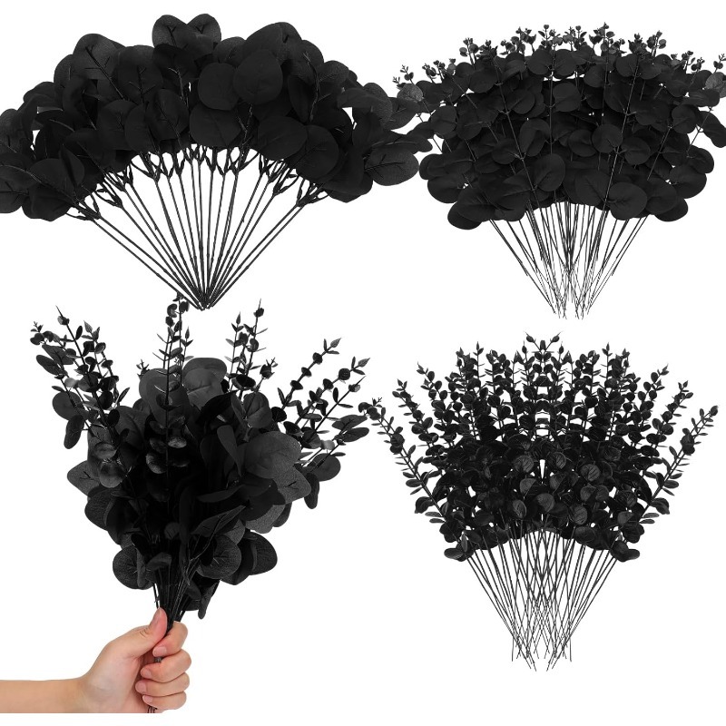 Pampas Grass Decor - أوراق الأوكالبتوس السوداء ينبع مابل ليف