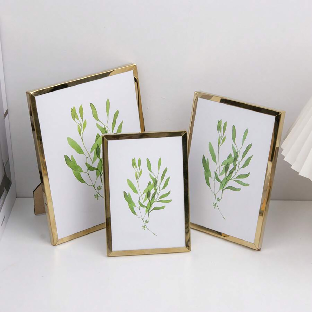 Bamboo Photo Frame - إطار صور من الفولاذ المقاوم للصدأ،