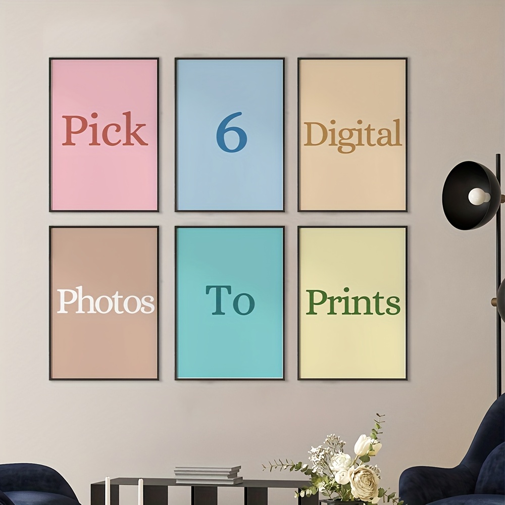 Home Decor Theme - مجموعة من 6 قطع طباعة صور
