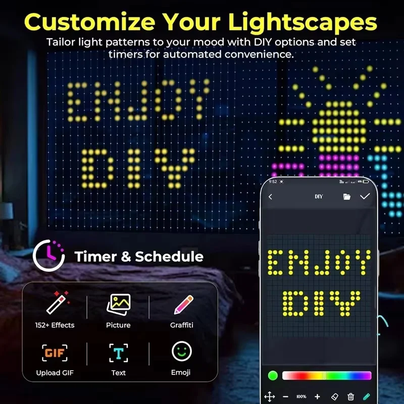 أضواء ستائر LED ذكية RGB مع تح - مراجعة Home Decor Free App وسعره