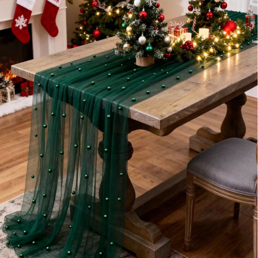 مفرش طاولة فاخر للزفاف شبه شفا - مراجعة Linen Table Runner وسعره