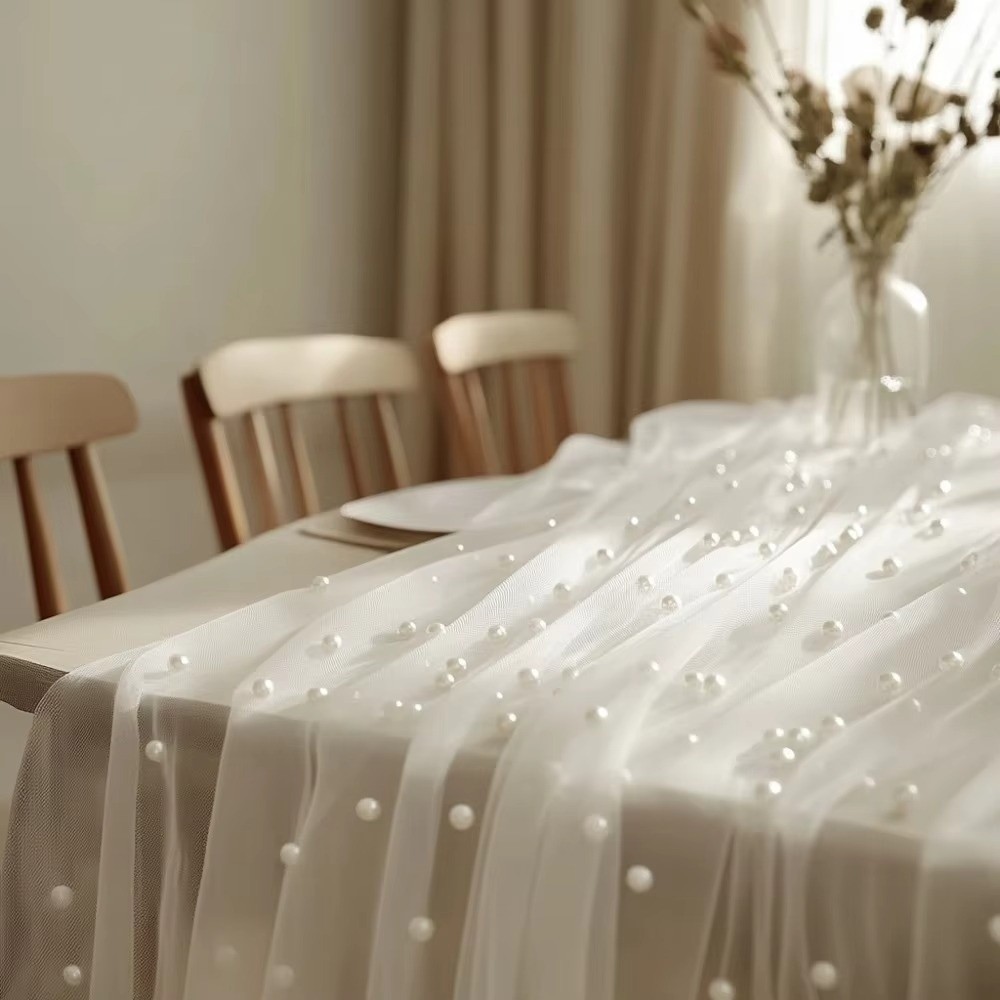 مفرش طاولة فاخر للزفاف شبه شفا - مراجعة Linen Table Runner وسعره