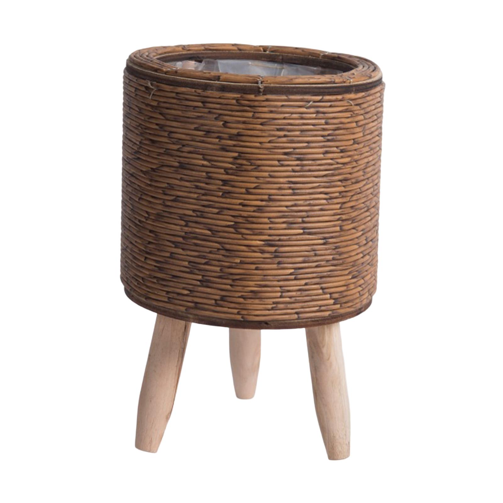 سلة منسوجة بساقين لعرض النباتا - مراجعة Rattan Plant Basket وسعره