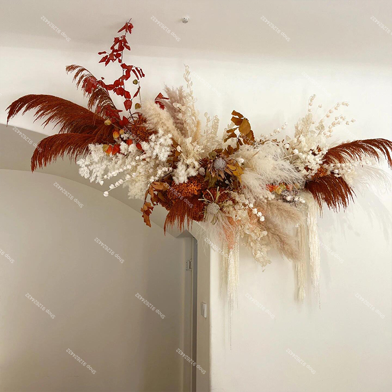 عشب البامباس الاصطناعي، ورود ا - مراجعة Pampas Grass Decor وسعره