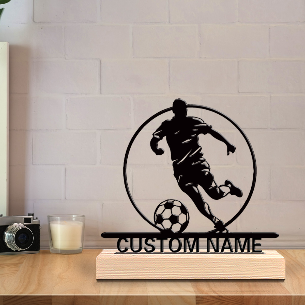 تمثال معدني مخصص للاعب كرة قدم - مراجعة Home Decor Theme وسعره