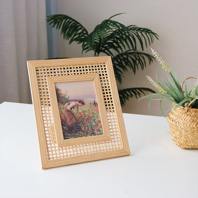 إطار صور منسوج من الراتان من ا - مراجعة Bamboo Photo Frame وسعره