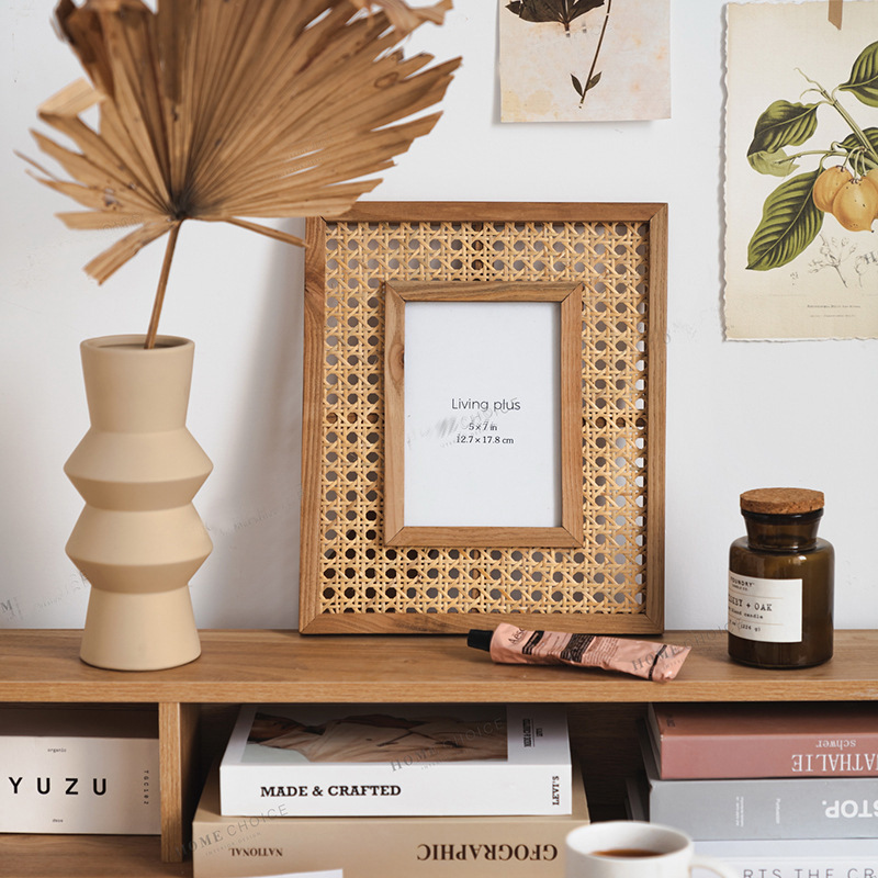 إطار صور منسوج من الراتان من ا - مراجعة Bamboo Photo Frame وسعره