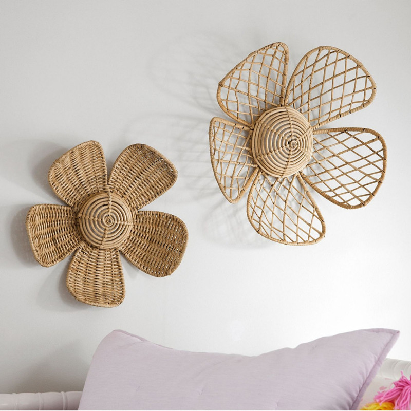 زخارف زهور الروطان المنسوجة عل - مراجعة Home Decor Za وسعره