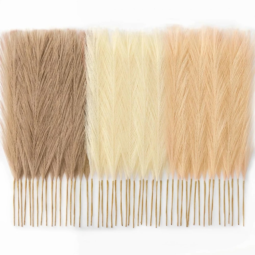15 قطعة من عشب البامباس الاصطن - مراجعة Pampas Grass Decor وسعره